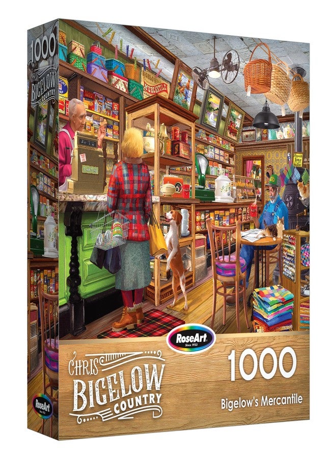 RoseArt - Bigelow Country - Bigelow's Mercantile 1000 Piece Jigsaw Puzzle, Vintage Shop Scene Puzzle for Adults - Image 2